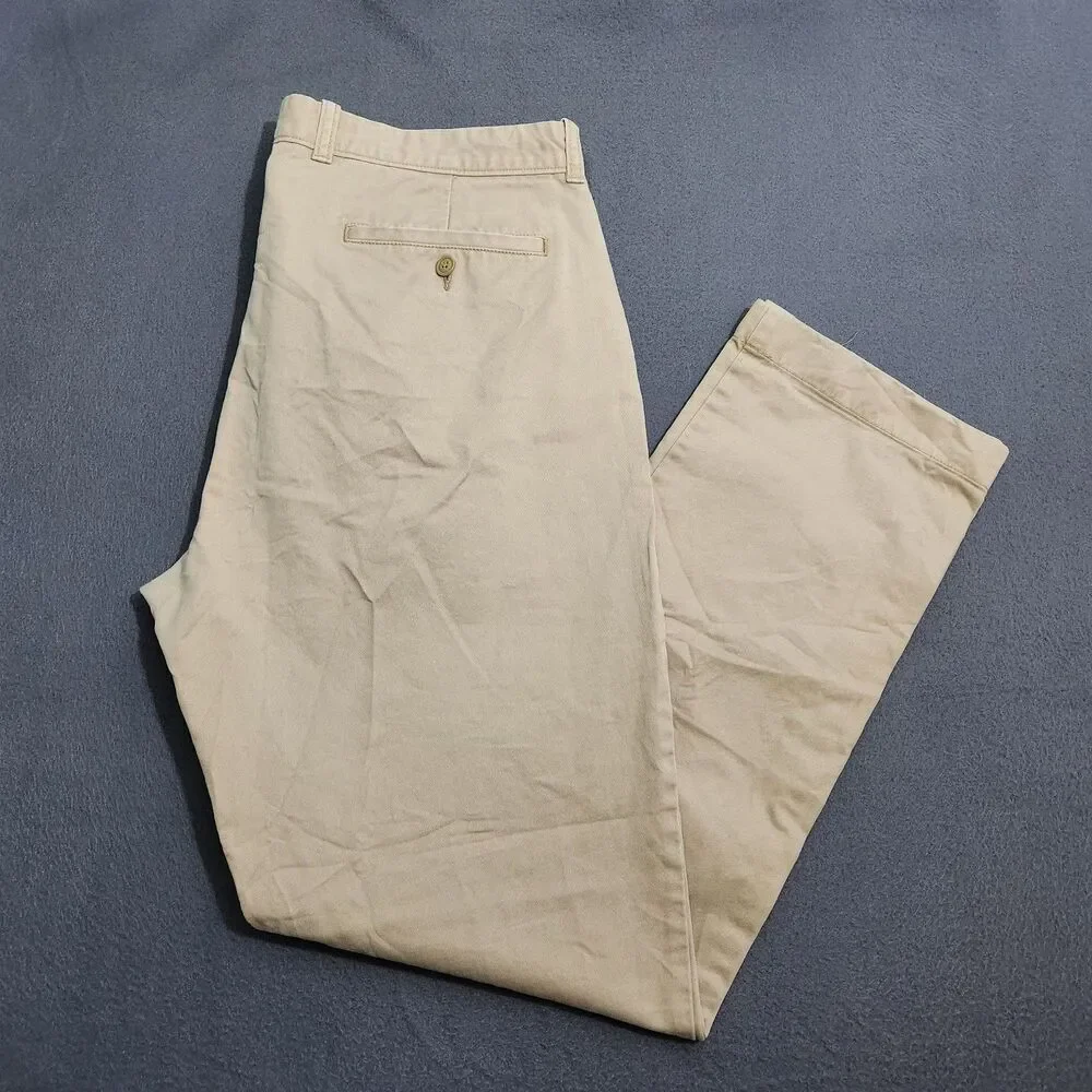 J. Crew 1040 Chino Pants Men 36X34(32) Tan Straight Leg